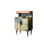 Buffet vintage en bois massif vert 35,43 "
