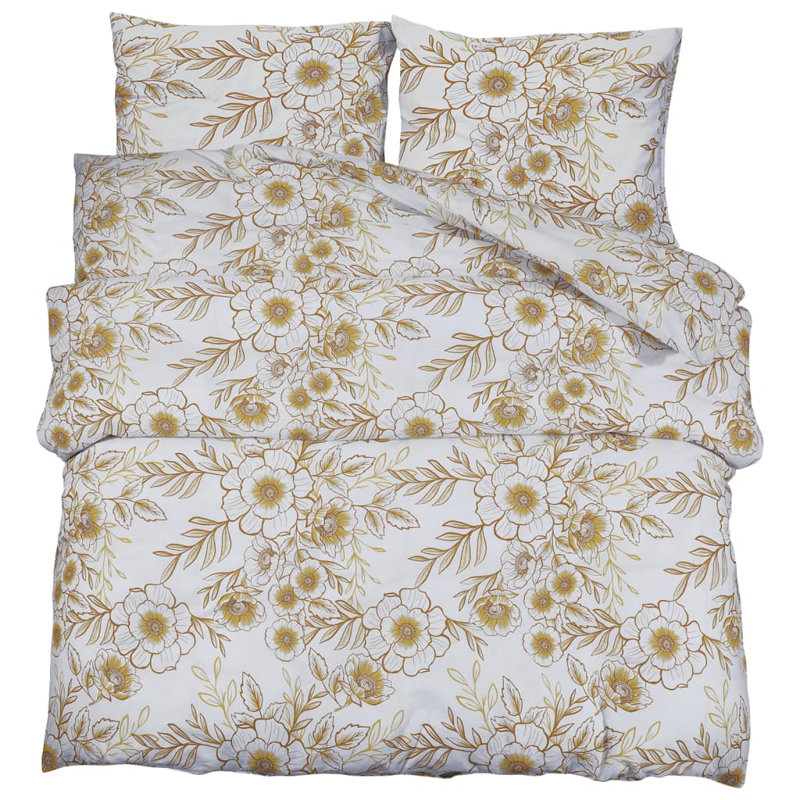 Roxsana Duvet Cover Set, 200 x 200 cm + 60 x 70 cm, white and brown
