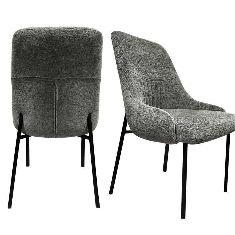 Ensemble de 2 chaises de salle à manger en tissu Upholstery Boucle