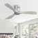 132CM Solid Wood 3-Blade Propeller Ceiling Fan with Remote Control