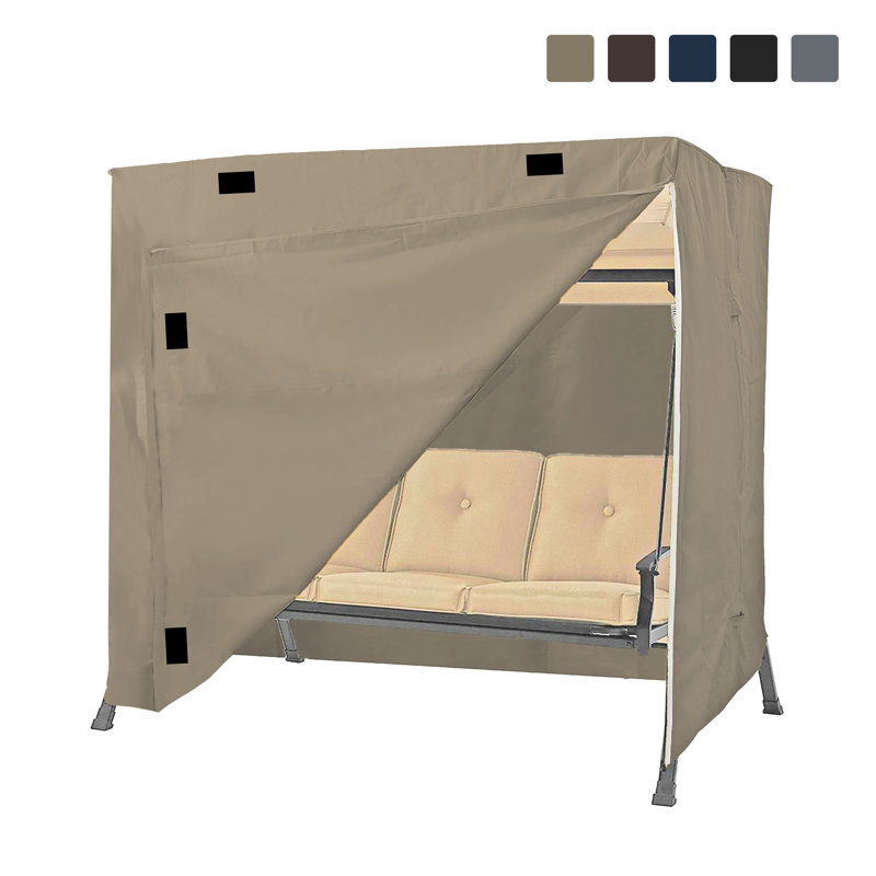 Outdoor Swing Seat Cover, 182.9cm H x 203.2cm W x 144.8cm D, Beige