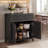 31" Fluted Sideboard Cabinet with Drawer and Doors, Modern Storage Accent Cabinet for Entryway, Living Room or Dining Room-1458266178-1448925019