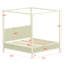 Lit plateforme classique à baldaquin en bois avec système de lattes durable-129466429