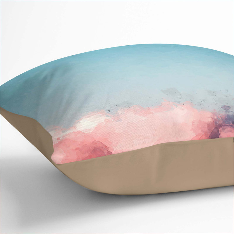 Abstract Square Cushion, 40cm H x 40cm W x 15cm D, Stone