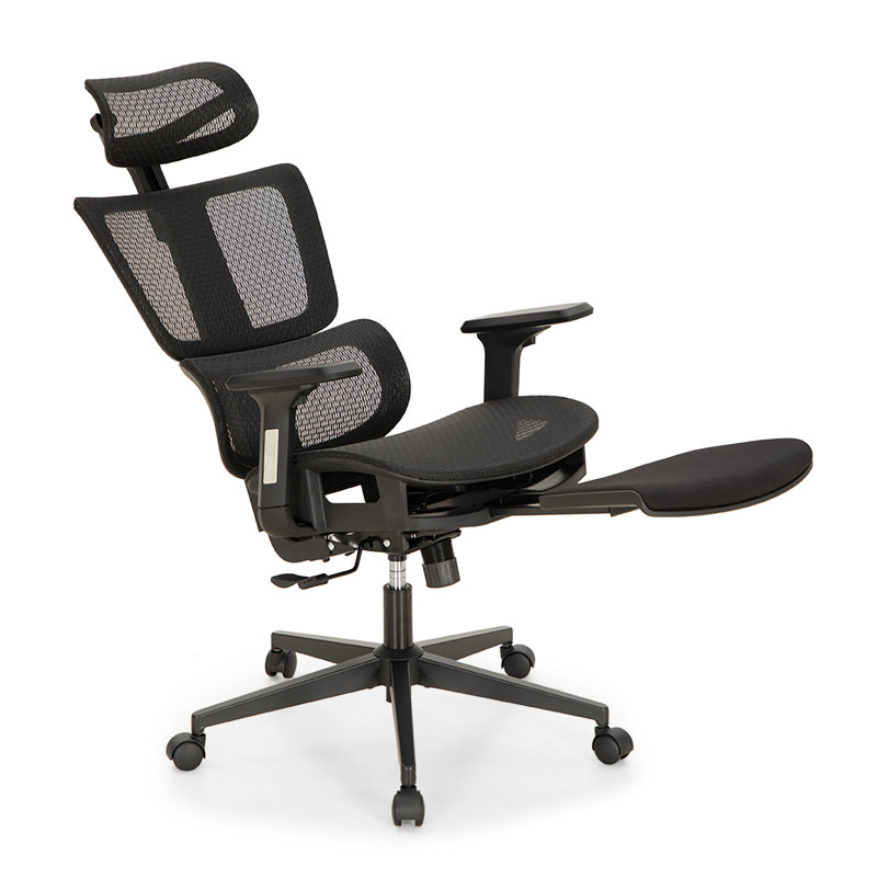 Tubbs Executive Ergonomic Office Chair with Breathable Mesh and Headrest (with Footrest), With Footrest