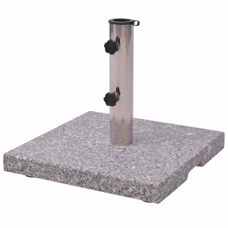 Porte-parasol d'extérieur gris en granit 15,7 x 15,7 x 1,9 pouces, Gris
