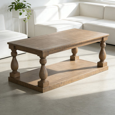 Table basse rétro en placage de pin
