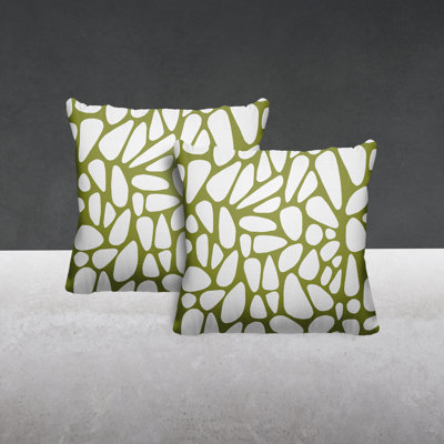 Stone Geometric Indoor/Outdoor Square Pillow