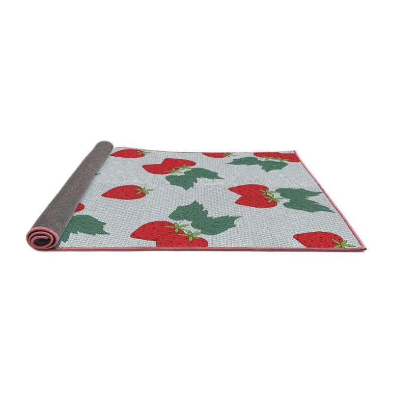 Tapis rouge à motif floral Danniella, Rond 6 pi
