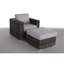 Fauteuil d'appoint rembourré confortable - Aucun assemblage requis à l'extérieur