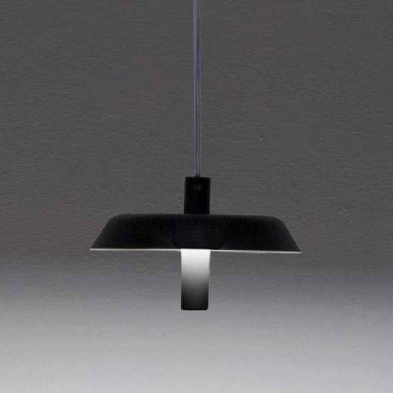 1 - Light LED Dome Pendant, Matt Black