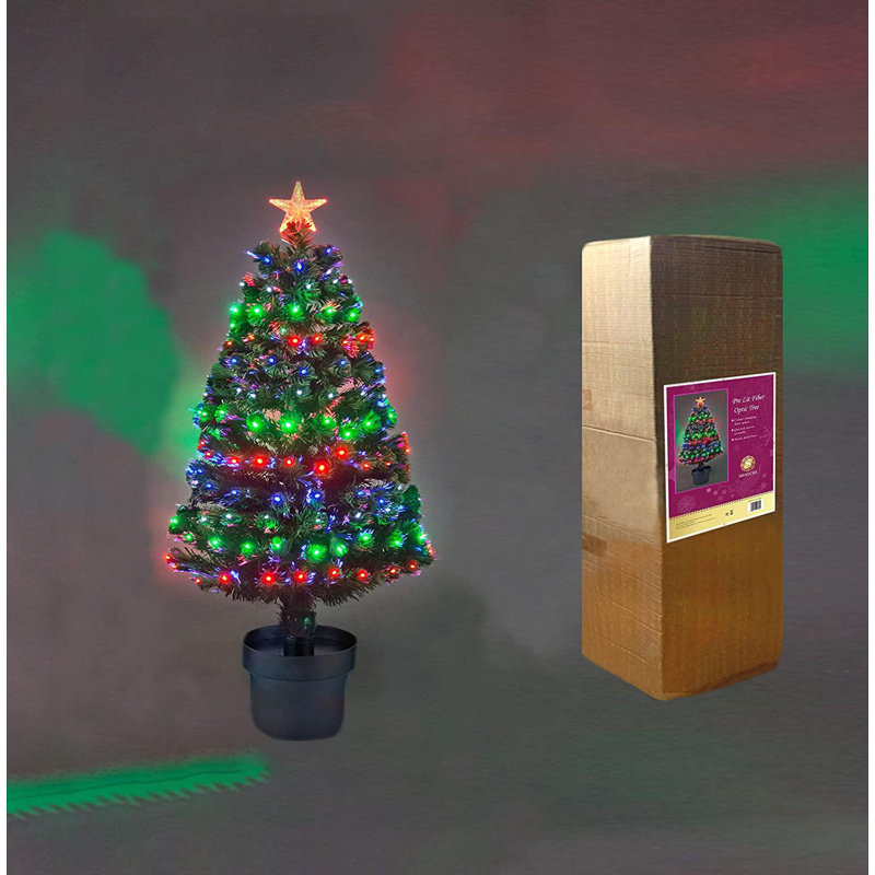 Lighted Artificial Christmas Tree, 2 ft.