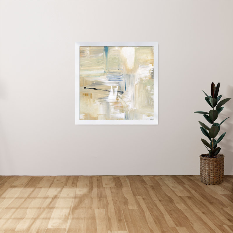 «Mountain Trail I», reproduction de peinture acrylique encadrée, H 37,5 po x l 37,5 po, Cadre blanc