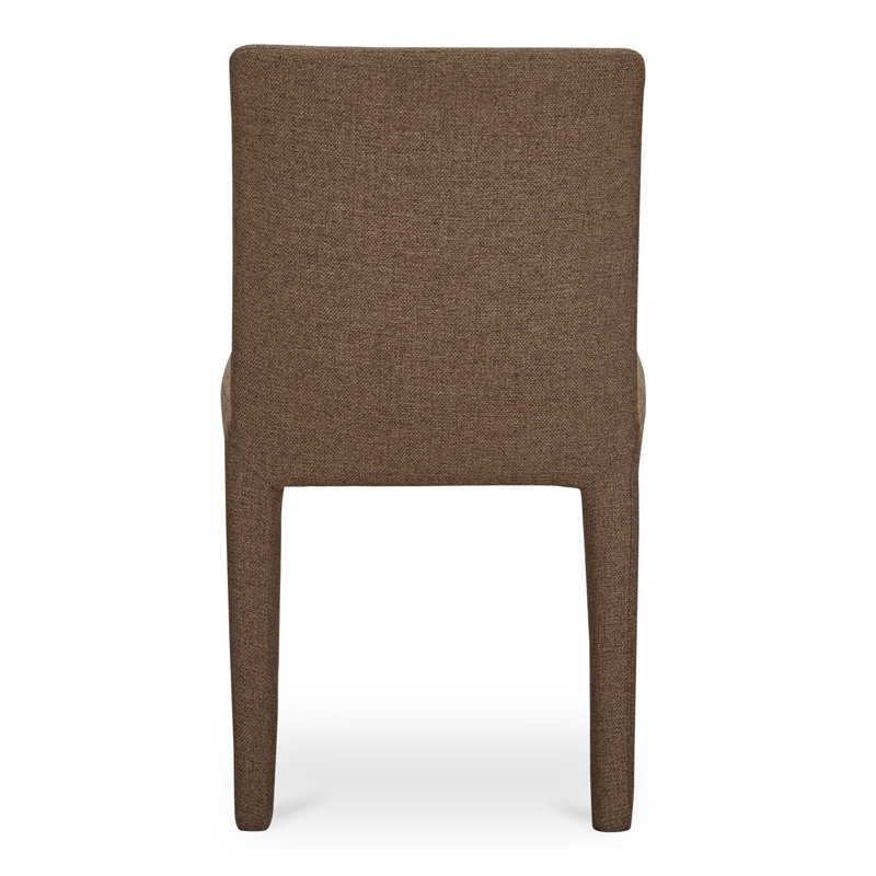 Brandie Dining Chair With Performance Fabric, Brown Performance Canvas