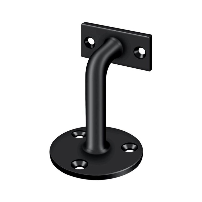 3" Projection Hand Rail Brackets, Black