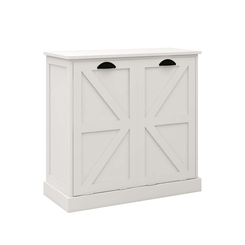 Armoire de trieur de linge inclinable à deux compartiments avec peinture UV élégante et sacs amovibles pour un rangement organisé