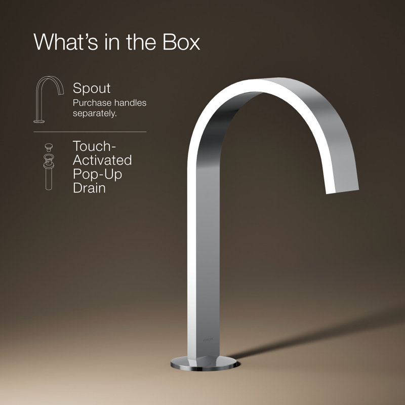 Components™ Bathroom Sink Spout with Ribbon Design, Polished Chrome