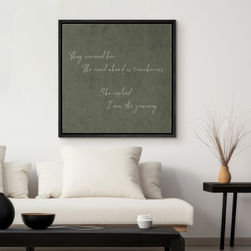 «I Am The Journey», reproduction d'art sur toile encadrée, Noir, noir, noir, noir, H 24 po x l 24 po