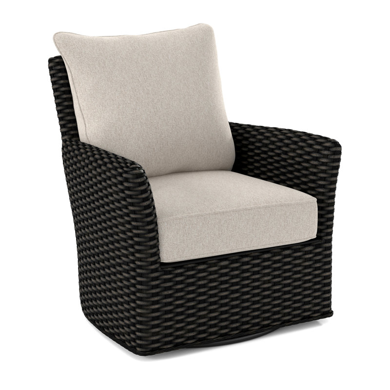 Lanai Armchair, Snow Crypton Performance; 0884-91, Antique Black