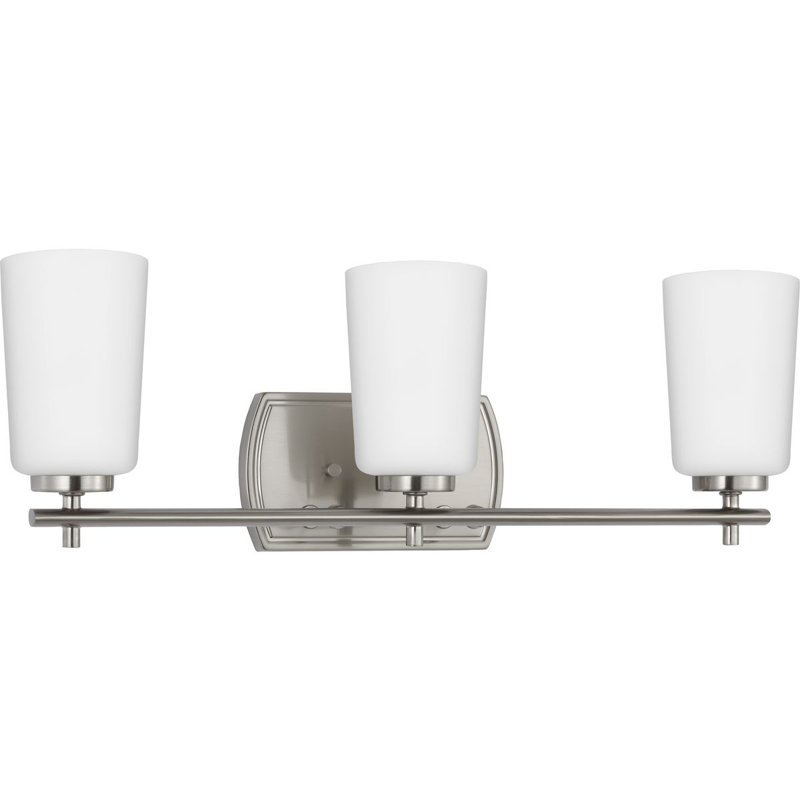 3 - Light Dimmable Vanity Light, Brushed Nickel