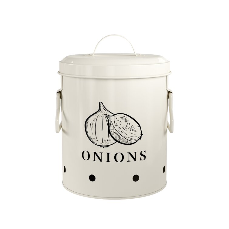 3 Pieces Fresh Garlic Onion and Potato Storage Box, Container Buckets - White, Size: Multi
