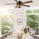 52"W Bianet 5 - Blade Stained Glass Ceiling Fan with Remote Control and Light Kit Included