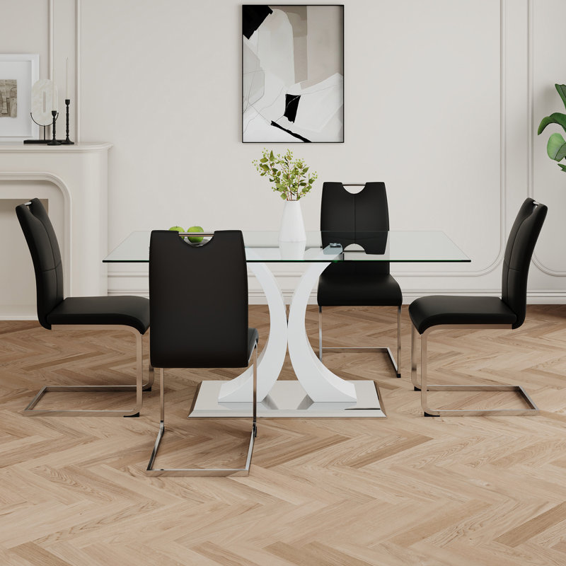 Table en verre de style moderne