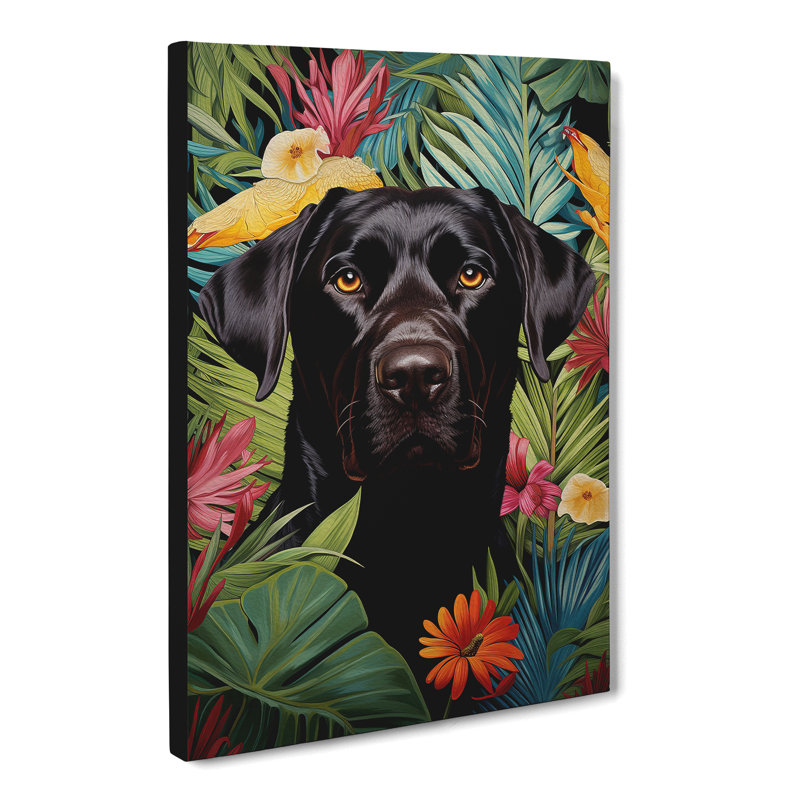 Labrador Retriever Contemporary Art - Wrapped Canvas, 50cm H x 35cm W x 3cm D