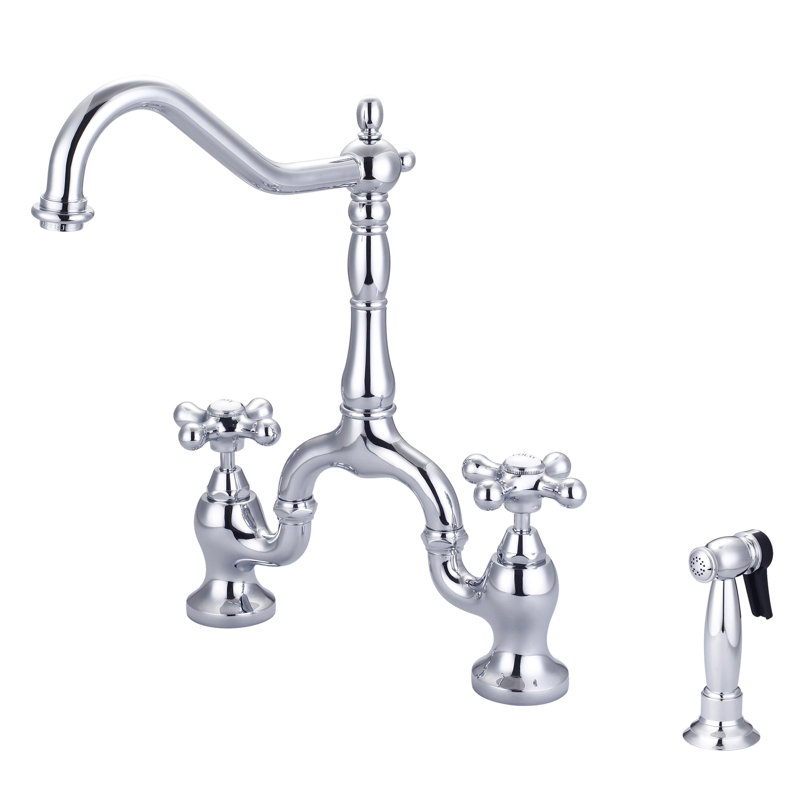 Barclay Carlton Kitchen Faucet with Side Spray, Polished Chrome