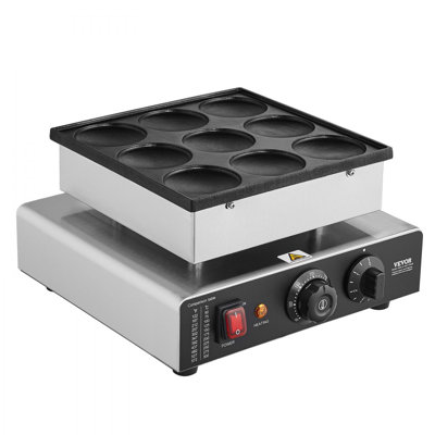 9 PCS de 76 mm avec crêpière commerciale et boulanger de 850 W, anti-adhésif Dorayaki