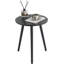 Table de bout ronde ronde, petite table d'appoint moderne Home Decor pour petit espace salon, chambre à coucher et balcon, facile à assembler, H 19,5 po x P 16 po (noir)-916515160