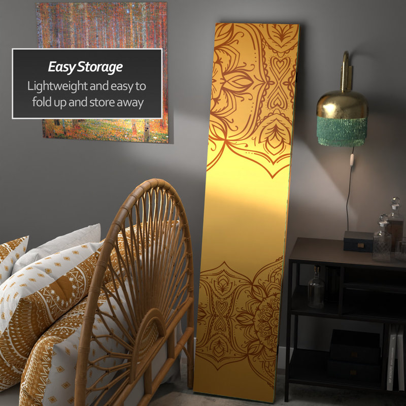 47.25'' 3 - Panel Folding Room Divider, Gold