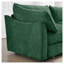 Canapé à 2 places en chenille vert avec tiroirs de rangement coulissants et accoudoirs en forme de croissant - Causeuse moderne peu encombrante pour les petits salons-1037676917-1037676919