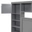 Lit double en bois avec armoire tout-en-un, tablette et prises, lit gigogne simple-794412964
