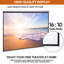 100"projection Screen Manual Pull Down 16:10 Hd Projector Movie Theatre For Home