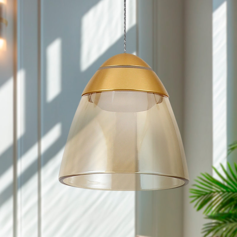 Roma 1-Light LED Glass Pendant Light with Adjustable Height