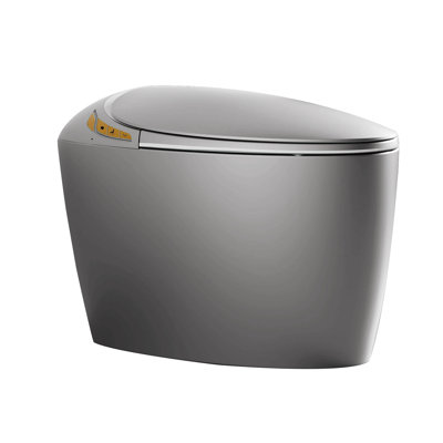 Unique Smart Toilet With Bidet Built In, Intelligent One Piece Toilet For Modern Bathroom, Auto Open/Close Seat, Foot Sensor, Led Display,Night Light, Warm Water & Dryer