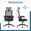 Fauteuil de bureau ergonomique avec support lombaire réglable