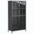 Premium Metal Storage Cabinet With Tempered Glass Doors, Adjustable Shelves, Anti-Tipping Device, Magnetic Silent Closure, And Adjustable Feet For Home And Office Use
