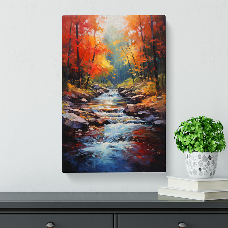 Stream Impressionism - No Frame Print, 76cm H x 50cm W x 3cm D