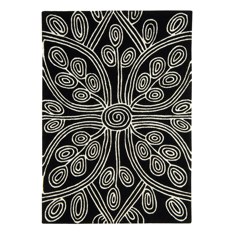 Kawamoto Floral Hand Woven Area Rug, Rectangle 200 x 300cm