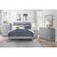 Mobilier de chambre à coucher classique en bois avec tête de lit tapissier à tête de lit grand classique gris 1pc-819969029