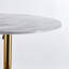 Table pliante tulipe avec plateau rond en MDF et base piédestal