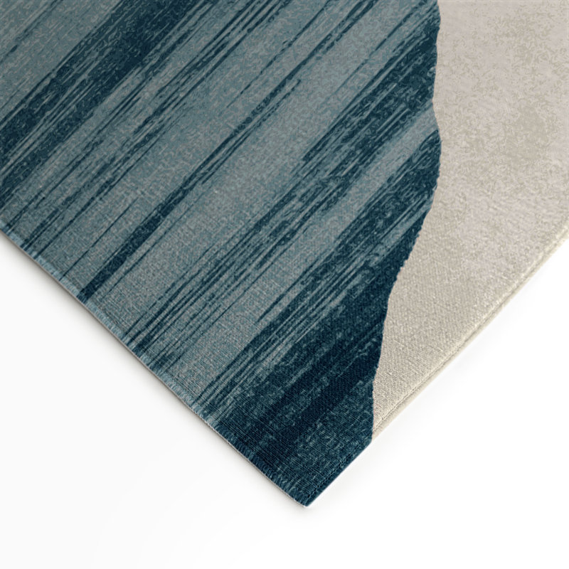 Tapis intérieur et extérieur gris Watercolor, Rectangle 5 pi x 7 pi