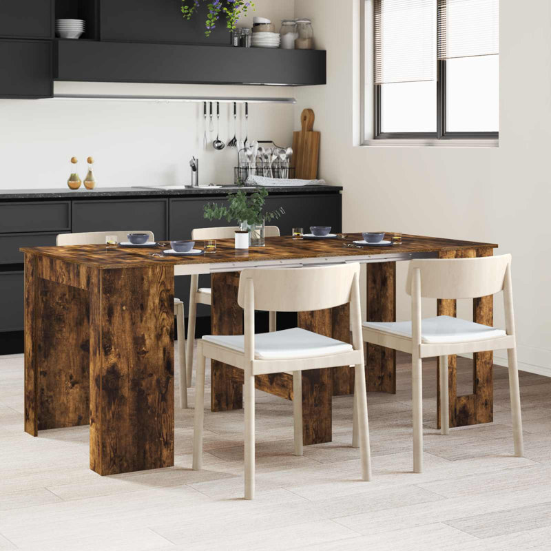 Extendable Dining Table, Smoked Oak