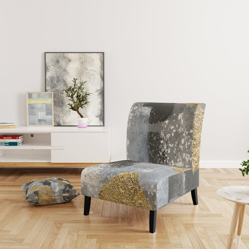 Fauteuil de chambre Gold Glamour Squares II