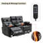 68.9" Pillow Top Arm Power Reclining Loveseat with Heat and Massage For Living Room-1757857015