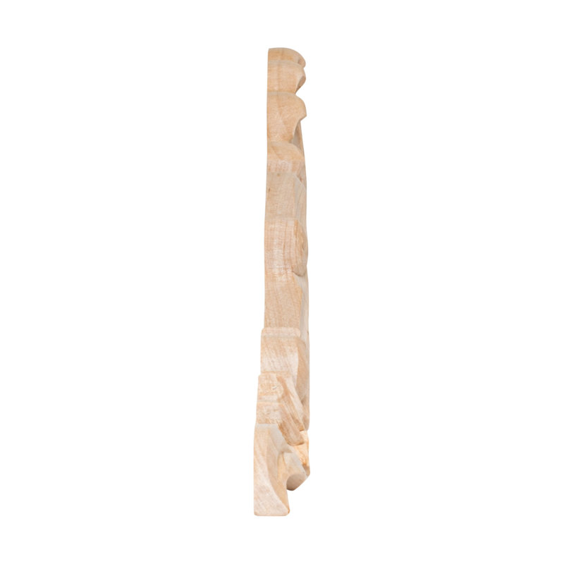 Hand Carved Unfinished Maple Acanthus Wood Applique