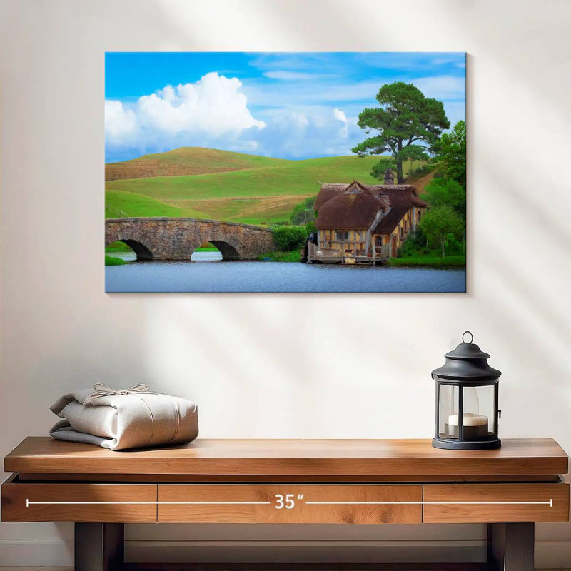 Rural Hobbit House, 16" H x 24" W