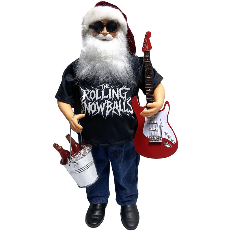 18” Rolling Snowballs Santa